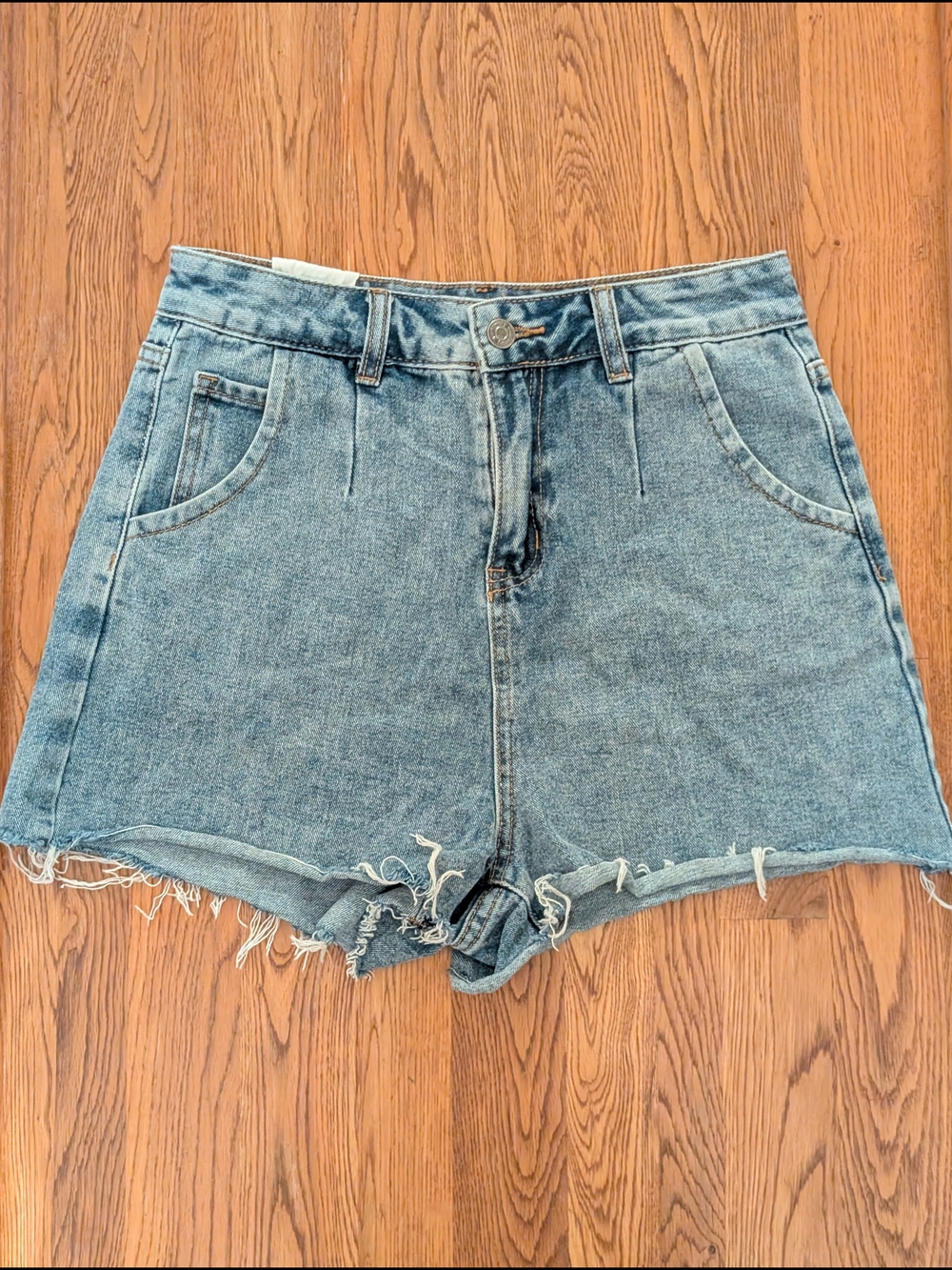 Great Smoky High Rose Denim Blue Jean Cut Off Shorts